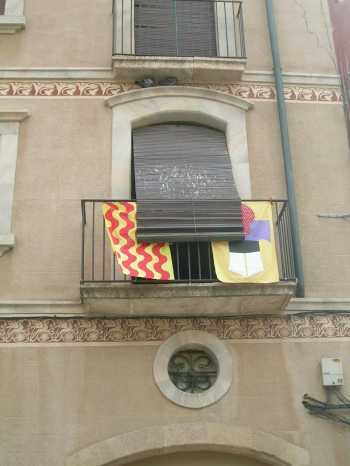 Balcony with Flags